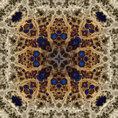 Kusursuz soyut kare deseni. Modern sanatta alkol mürekkebi. Mandala