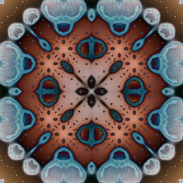 Seamless Abstract Square Pattern Alcohol Ink Modern Art Mandala — Stock Photo, Image