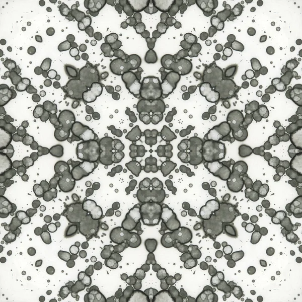 Bezproblemowy Abstrakcyjny Kwadratowy Wzór Tusz Alkoholowy Sztuce Nowoczesnej Mandala — Zdjęcie stockowe