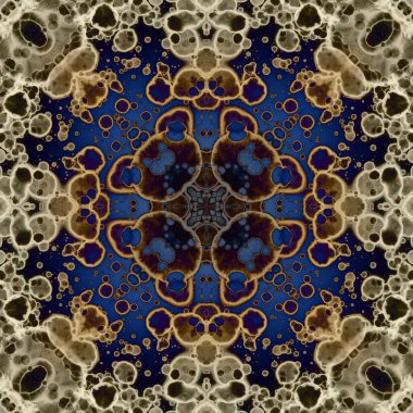 Kusursuz soyut kare deseni. Modern sanatta alkol mürekkebi. Mandala