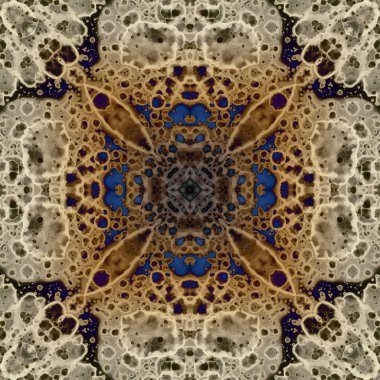 Kusursuz soyut kare deseni. Modern sanatta alkol mürekkebi. Mandala