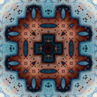 Kusursuz soyut kare deseni. Modern sanatta alkol mürekkebi. Mandala