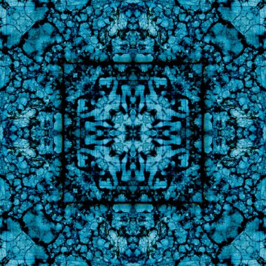 Kusursuz soyut kare deseni. Modern sanatta alkol mürekkebi. Mandala