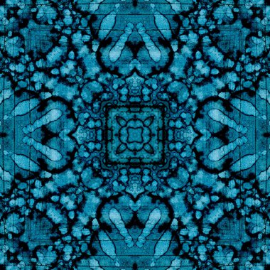 Kusursuz soyut kare deseni. Modern sanatta alkol mürekkebi. Mandala