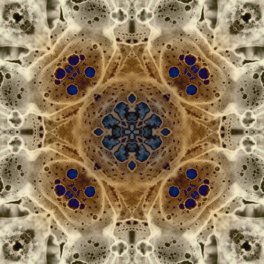 Kusursuz soyut kare deseni. Modern sanatta alkol mürekkebi. Mandala