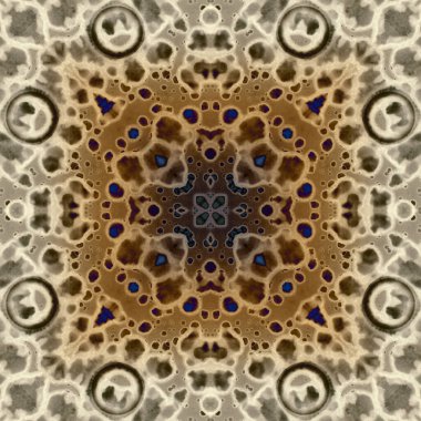 Kusursuz soyut kare deseni. Modern sanatta alkol mürekkebi. Mandala