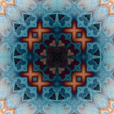 Kusursuz soyut kare deseni. Modern sanatta alkol mürekkebi. Mandala