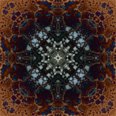 Kusursuz soyut kare deseni. Modern sanatta alkol mürekkebi. Mandala