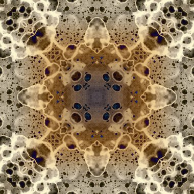 Kusursuz soyut kare deseni. Modern sanatta alkol mürekkebi. Mandala