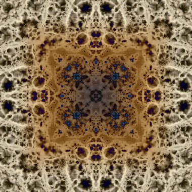 Kusursuz soyut kare deseni. Modern sanatta alkol mürekkebi. Mandala