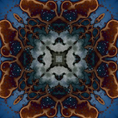 Kusursuz soyut kare deseni. Modern sanatta alkol mürekkebi. Mandala