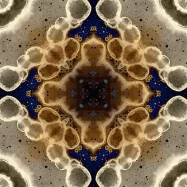 Kusursuz soyut kare deseni. Modern sanatta alkol mürekkebi. Mandala