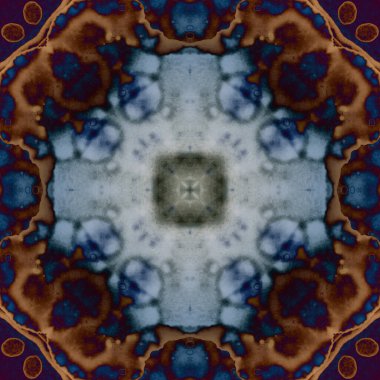 Kusursuz soyut kare deseni. Modern sanatta alkol mürekkebi. Mandala