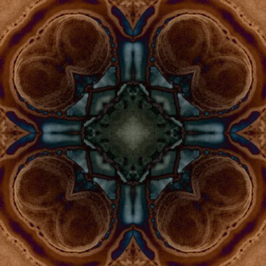 Kusursuz soyut kare deseni. Modern sanatta alkol mürekkebi. Mandala