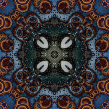 Kusursuz soyut kare deseni. Modern sanatta alkol mürekkebi. Mandala