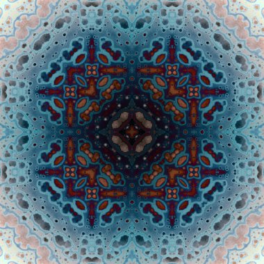 Kusursuz soyut kare deseni. Modern sanatta alkol mürekkebi. Mandala