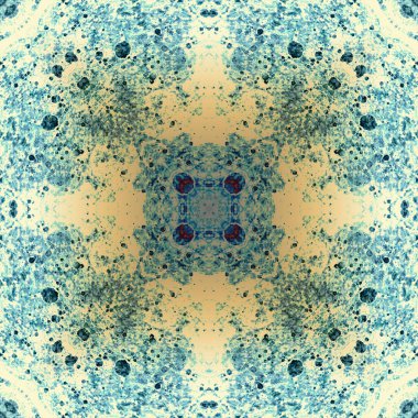 Kusursuz soyut kare deseni. Modern sanatta alkol mürekkebi. Mandala