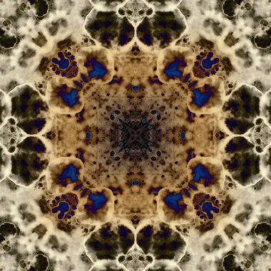 Kusursuz soyut kare deseni. Modern sanatta alkol mürekkebi. Mandala