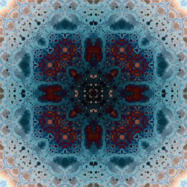 Kusursuz soyut kare deseni. Modern sanatta alkol mürekkebi. Mandala