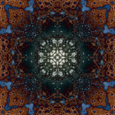 Kusursuz soyut kare deseni. Modern sanatta alkol mürekkebi. Mandala