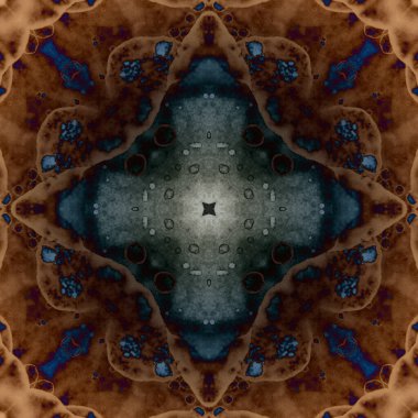 Kusursuz soyut kare deseni. Modern sanatta alkol mürekkebi. Mandala