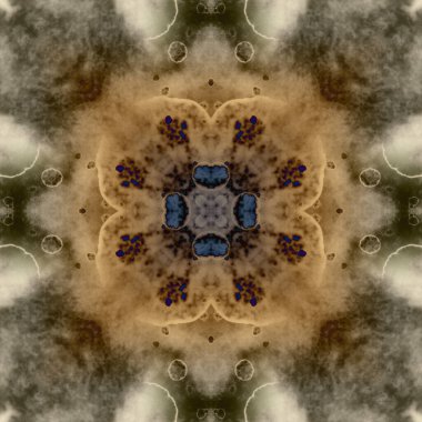 Kusursuz soyut kare deseni. Modern sanatta alkol mürekkebi. Mandala