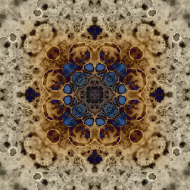 Kusursuz soyut kare deseni. Modern sanatta alkol mürekkebi. Mandala