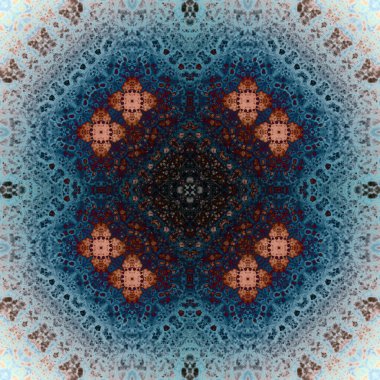 Kusursuz soyut kare deseni. Modern sanatta alkol mürekkebi. Mandala