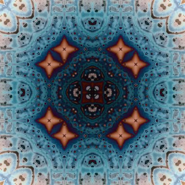 Kusursuz soyut kare deseni. Modern sanatta alkol mürekkebi. Mandala