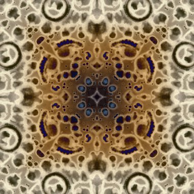 Kusursuz soyut kare deseni. Modern sanatta alkol mürekkebi. Mandala