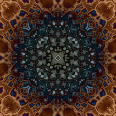 Kusursuz soyut kare deseni. Modern sanatta alkol mürekkebi. Mandala