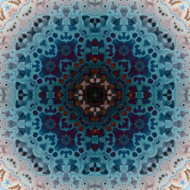 Kusursuz soyut kare deseni. Modern sanatta alkol mürekkebi. Mandala