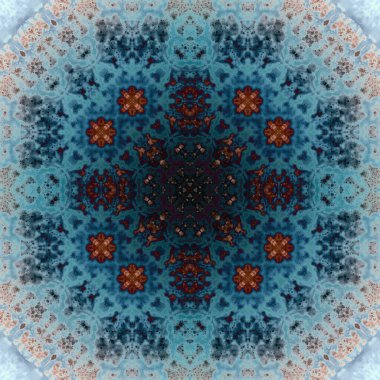 Kusursuz soyut kare deseni. Modern sanatta alkol mürekkebi. Mandala