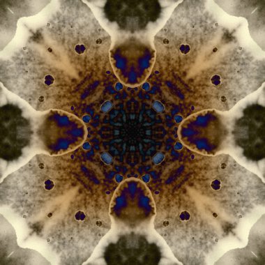 Kusursuz soyut kare deseni. Modern sanatta alkol mürekkebi. Mandala