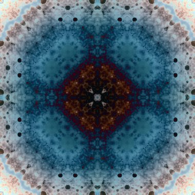 Kusursuz soyut kare deseni. Modern sanatta alkol mürekkebi. Mandala