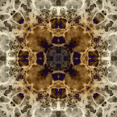 Kusursuz soyut kare deseni. Modern sanatta alkol mürekkebi. Mandala