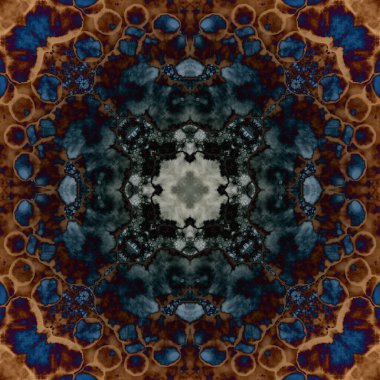 Kusursuz soyut kare deseni. Modern sanatta alkol mürekkebi. Mandala