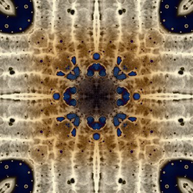 Kusursuz soyut kare deseni. Modern sanatta alkol mürekkebi. Mandala