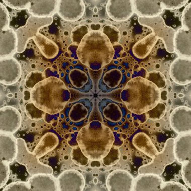 Kusursuz soyut kare deseni. Modern sanatta alkol mürekkebi. Mandala