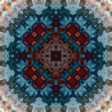 Kusursuz soyut kare deseni. Modern sanatta alkol mürekkebi. Mandala