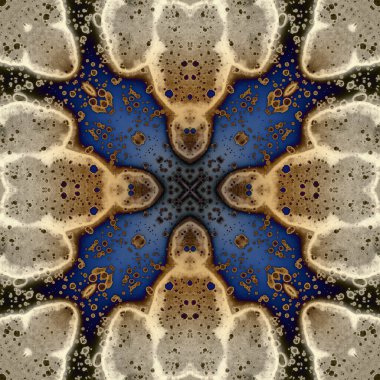 Kusursuz soyut kare deseni. Modern sanatta alkol mürekkebi. Mandala