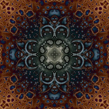 Kusursuz soyut kare deseni. Modern sanatta alkol mürekkebi. Mandala