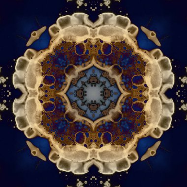 Kusursuz soyut kare deseni. Modern sanatta alkol mürekkebi. Mandala