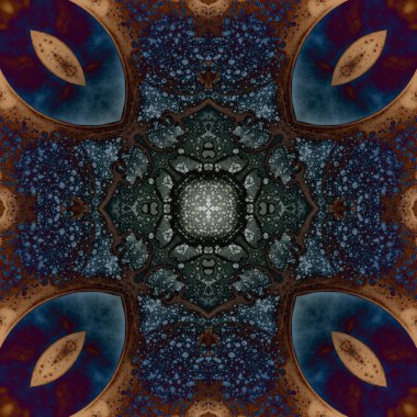 Kusursuz soyut kare deseni. Modern sanatta alkol mürekkebi. Mandala