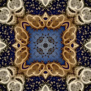 Kusursuz soyut kare deseni. Modern sanatta alkol mürekkebi. Mandala