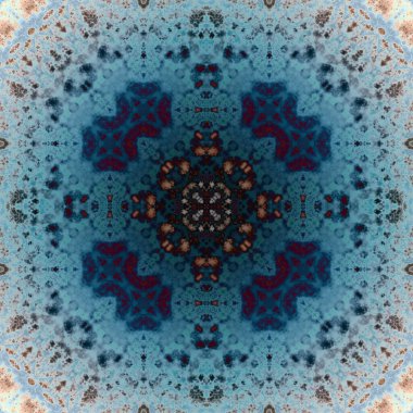 Kusursuz soyut kare deseni. Modern sanatta alkol mürekkebi. Mandala