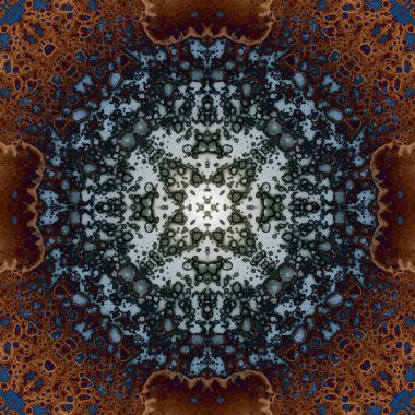 Kusursuz soyut kare deseni. Modern sanatta alkol mürekkebi. Mandala