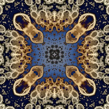 Kusursuz soyut kare deseni. Modern sanatta alkol mürekkebi. Mandala