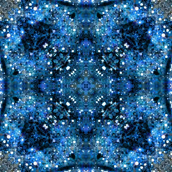 Seamless Abstract Square Pattern Alcohol Ink Modern Art Mandala — Stock Photo, Image