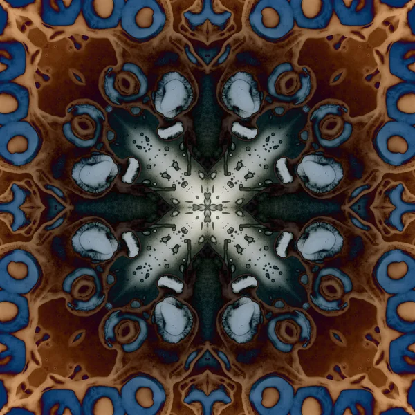 Безшовні Абстрактні Квадратні Візерунки Алкогольне Чорнило Сучасному Мистецтві Мандала — стокове фото